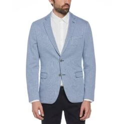 Original Penguin Blue Herringbone Knit Blazer