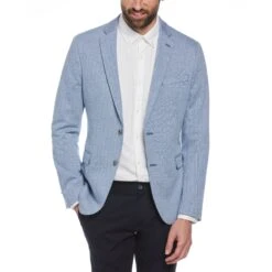 Original Penguin Blue Herringbone Knit Blazer 6 Original Penguin Blue Herringbone Knit Blazer -Penguin Original Outlet Store Blue Herringbone Knit Blazer Original Penguin 3