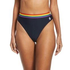 Original Penguin High Waist Pride Solid Bikini Bottom