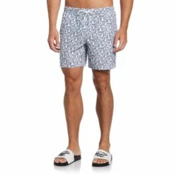 Penguin Original Outlet Store 23 Original Penguin Pete Print Swim Shorts