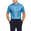 Original Penguin Short Sleeve All Over Polar Pete Print Oxford Polo