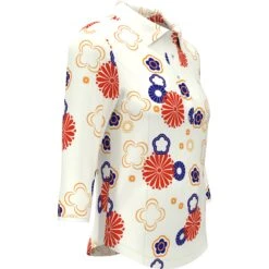 Original Penguin Women's Retro Floral Printed Golf Polo -Penguin Original Outlet Store Womens Retro Floral Printed Golf Polo Original Penguin 3